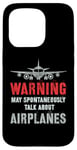 Coque pour iPhone 15 Pro Vintage Je pourrais parler spontanément d'avions Fly Model