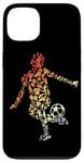 Coque pour iPhone 13 Croquis d'un joueur de football Amoureux du football