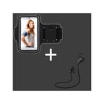Pack Sport Pour Sony Xperia Xa1 Plus Smartphone (Ecouteurs Bluetooth Sport + Brassard) Courir T7 - Noir