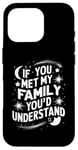 iPhone 16 Pro Funny Sarcastic If you Met my Family You'd Understand Family Case