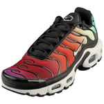 Nike Air Max Plus Womens Fashion Trainers in Black White Red - 5 UK