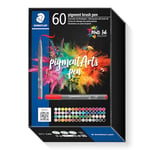 STAEDTLER 371 C60 Pigment Arts Brush Pen - Assorted Colours (Pack of 60)