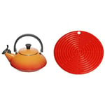 Le Creuset Zen Kettle with Whistle, 1.5 L - Volcanic with Cooling Tool