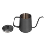 600ml 304 Stainless Steel PTFE Coffee Kettle With Black Handle Narrow Mouth Coff