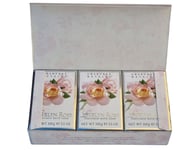 Crabtree & Evelyn Evelyn Rose Perfumed Bath Soaps 3 x 100g Bars -Made in Britain