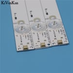 6 piece2 lot Bande de rétro-éclairage pour Philips, 7 lampes, 614mm, 32PFS6401/12 32PFS6402/12 32PFT5500/12 Bars, Kit TV 3 lignes, lentilles HD ( Nipseyteko )