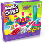 Kinetic Sand Ultimate Set 2lb Sand Pink Yellow Teal 10 Moulds & Tools Sensory To