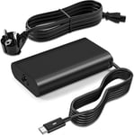 65W Chargeur Dell Usb-C Pour Dell Latitude 7390 5285 5290 5420 5490 5520 5400 5410 5590 7390-2In1, Dell Xps 13 12 15 9250 9365 9350 9360 9370 Da65Nm190 Type C Adaptateur