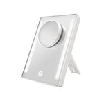 EMKE Miroir de Maquillage avec éclairage, Alimentation directe USB éclairé avec luminosité Variable - Miroir grossissant 3X Amovible - Miroir cosmétique avec lumière LED - Miroir de Table de Voyage