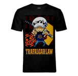 T-Shirt Homme Col Rond One Piece Manga Trafalgar Law Mini Anime