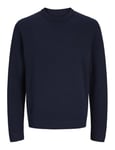 JACK & JONES Jprblamilano Stitch Knit Crew Neck Sn Pull en Tricot, Naval Academy/Détail : mélangé, XXL Homme