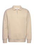 GANT Logo Half Zip Beige