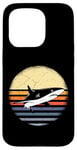 iPhone 15 Pro Great White Shark Retro Vintage Sunset Case