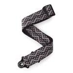 D'addario D'Addario Auto Lock Guitar Strap, Black Padded Geometric