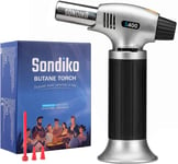 Sondiko Blow Torch S400, Fits All Butane Tanks Refillable Kitchen Blow Torch Lig