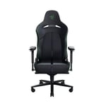 Razer Enki Gaming Chair Black - Green stiching, upholster backrest