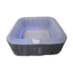 Spa gonflable 4 places carré - Sunspa - Bandeau LED inclus - Dimensions : 155 x 155 cm