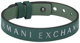 Armani Exchange Men's Green Leather Reversible Bracelet male