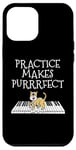 Coque pour iPhone 12 Pro Max Chat piano, pianiste, professeur de piano