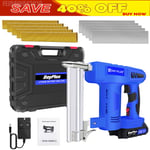 Cordless 2 In 1 Staple Nail Gun Staples Remover Brad Nailer Woodworking Battery