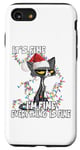 iPhone SE (2020) / 7 / 8 Funny cat It's Fine I'm Fine Everything Is Fine Christmas Case