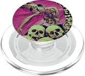 Skeleton Skull Pin Up Girl-Horror Movie Sexy Blonde Lingerie PopSockets PopGrip for MagSafe