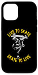 Coque pour iPhone 12/12 Pro Skateboard style rétro vieilli