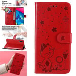 Luxueux Etui Portefeuille Housse Samsung Galaxy A10 Housse Antichoc Protection Housse Samsung Galaxy A10 Rouge