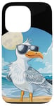 Coque pour iPhone 13 Pro Costume d'oiseau de mer cool avec lunettes de soleil pour oiseaux de vacances