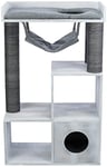 TRIXIE Arbre à Chat avec Fonction d’étagère, 72 × 110 × 38 cm, Gris - 44712