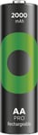 Uppladdningsbara Batterier, Aa (Hr6), 1,2 V, 2000 Mah, Gp, Låda, 6-Pack, Recyko Pro