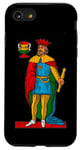 Coque pour iPhone SE (2020) / 7 / 8 Scorpa/Briscola King of Cups Re di tazze Italian Jeu de cartes