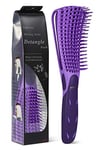 BESTOOL Detangle Hair Brush, Detangling Brush for Black Natural Hair Curly Hair Afro 3/4abc Texture, Faster and Easier Detangle Wet or Dry Hair with No Pain (Purple)