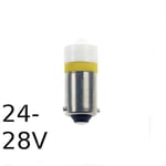 Gul LED signallampa Ba9s T10x24 16mA 24-28V