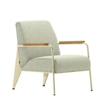 Vitra - Fauteuil de Salon, Base Ecru,, Natural Oak, Fabric Cat. F100 Nubia Col. 03 Cream/Sand - Fåtöljer