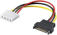 PremiumCord Adaptateur d'alimentation SATA mâle Molex 5.25 Femelle 17 cm