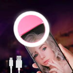 HANYF USB Selfie Bague Téléphone Mobile Clip Lens Lumière, Ampoules à LED Batterie Sec d'urgence pour la caméra Photo Caméra Bien Smartphone Beauty,Bleu