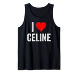 I Love CELINE - Vintage Love Heart Valentine's Day Gift Tank Top