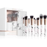 Zoë Ayla Makeup Brush Set Marble 10 Piece Makeup børste sæt med etui