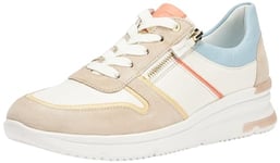 ARA Femme Naples Basket, Shell Vanille Cream Peach Aqua, 38.5 EU