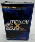 New Cassette vierge CAMESCOPE MAXELL GX BLACK 30 VHSC