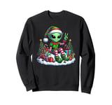 Funny Peace Hand Alien Elf Christmas Womens Mens Kids Sweatshirt