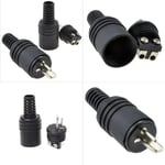 Docking Plug 2 Pin Black DIN Plug Power Audio Lamp Signal Plug Adapters