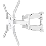 ONKRON Full Motion TV Wall Mount 37-70 Inch TV & Screen, Universal TV Wall Bracket up to 36,4 kg - Moveable TV Wall Bracket VESA 100x100-400x400/Rotating TV Wall Bracket Tilt and Swivel M5-W White