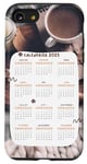 Coque pour iPhone SE (2020) / 7 / 8 Calendrier mensuel 2025 Date Nouvel An drôle femmes hommes