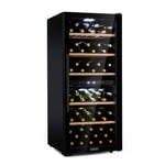 Wine Cooler Drinks Fridge 2 Zones Drink Cooler Glass Door Refrigerator 34 Bottle