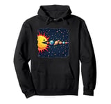 Sun Eating The Planets Funny Retro Video Game Gamer Gift Pullover Hoodie