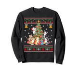 Cat Xmas Decoration Santa Cat Ugly Christmas Tree Sweatshirt