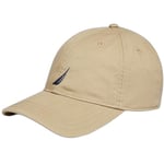 Nautica Men's Classic Logo Adjustable Baseball-Cap Hat, Khaki (Beige), One Size