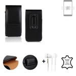 Housse véritable + écouteurs pour Samsung Galaxy S22 Ultra pochette de ceintur